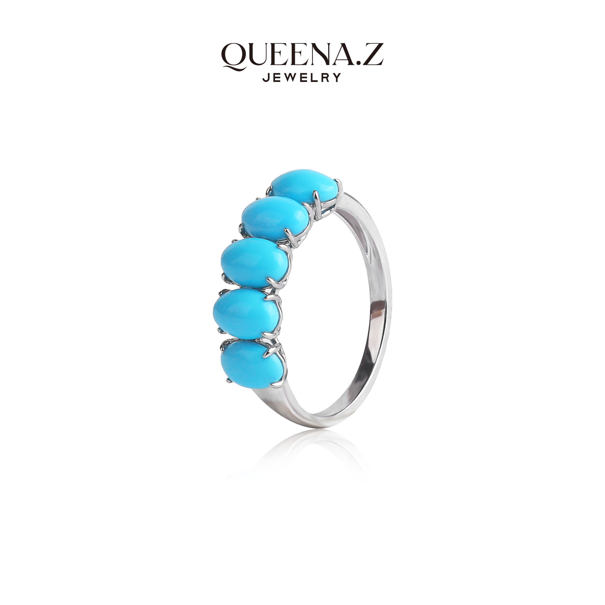 QUEENA.Z  新品设计师系列女士绿松石戒指HH140402008