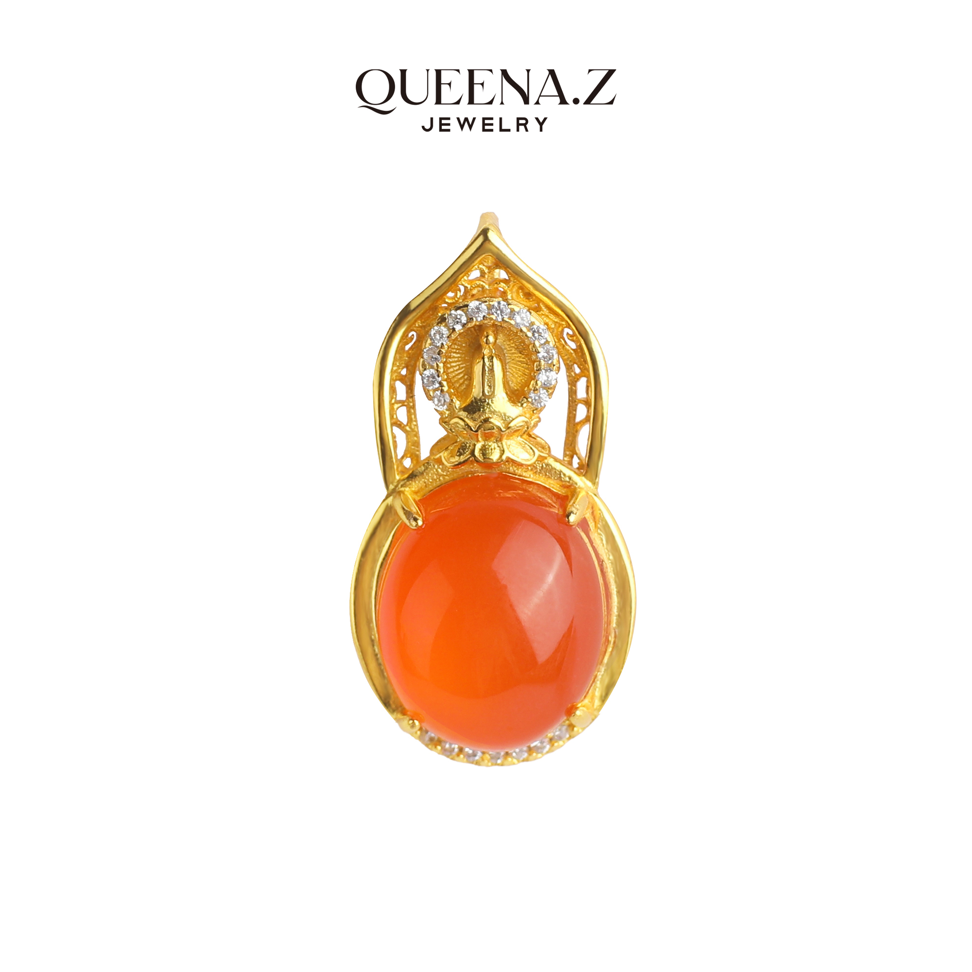 QUEENA.ZS925南红吊坠佛款HH640509004