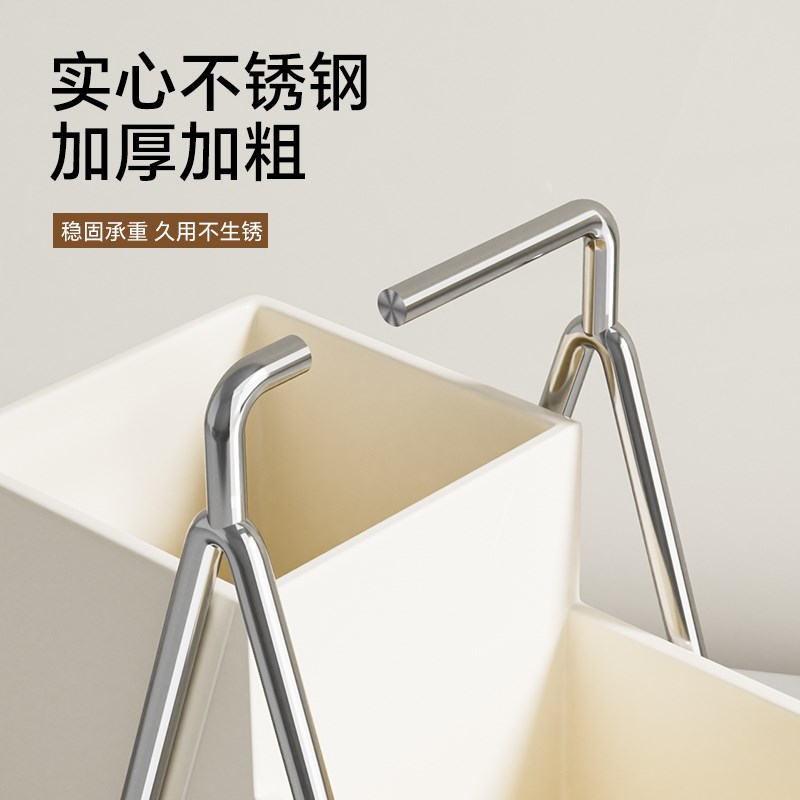 不锈钢筷子收纳盒厨房筷笼勺子叉子沥水置物架台面家用餐具筷子筒