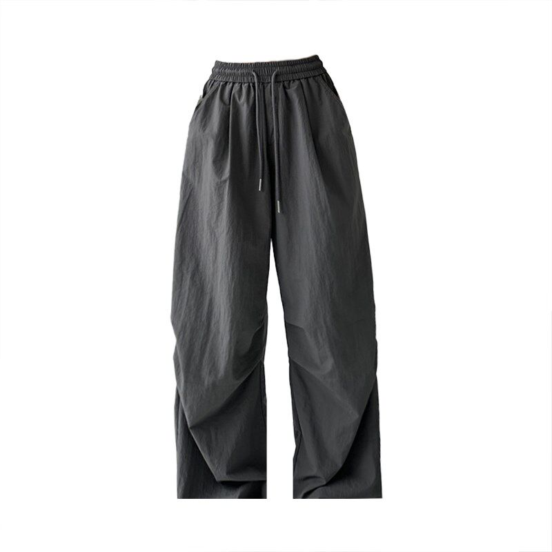 荧光绿运动裤女2024夏季新款美式辣妹直筒显瘦街头薄款休闲工装裤