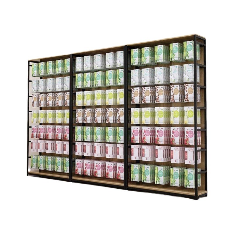 简易超市货架展示架带柜挂钩饰品精品展示柜多层落地日用品展示架