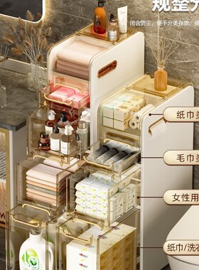 18/22cm夹缝收纳柜窄缝隙落地置物架家用卫生间马缝架储物柜