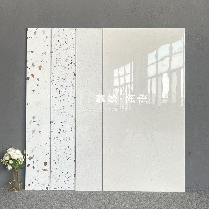 通体亮光水磨石瓷砖600X1200大E颗粒客厅卫生间墙砖连锁店酒店地