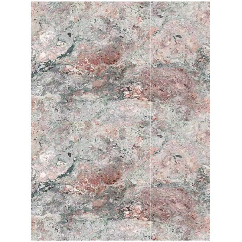 现代简约粉绿色奢石大理石瓷砖客厅地砖化妆室厨房壁砖600 1200