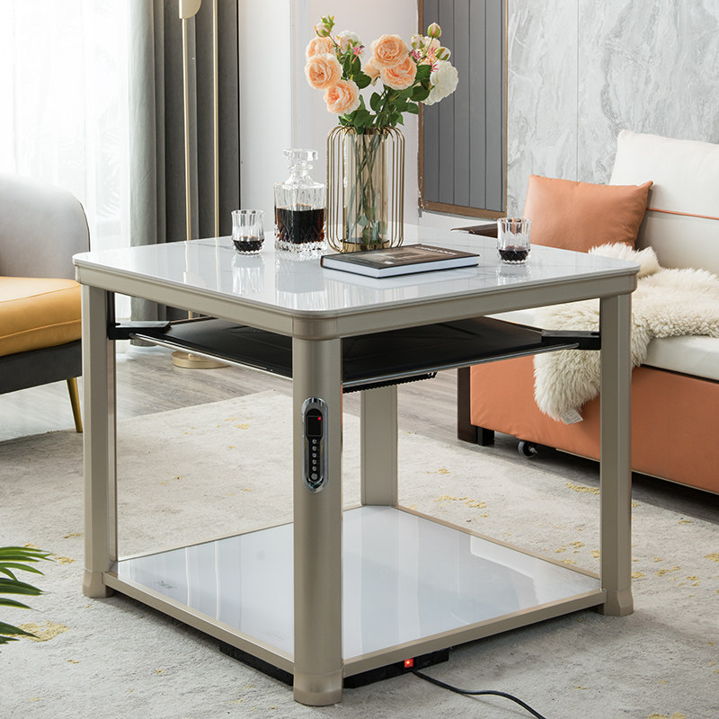 省电烤火炉取暖桌多功能电暖桌正方形电暖炉烤火炉家用四方桌子