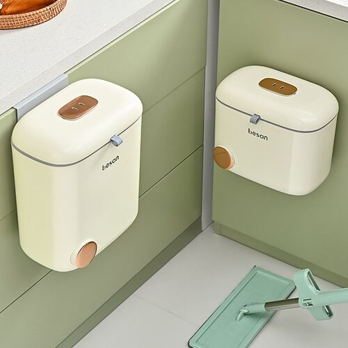 挂墙垃圾桶厨房壁挂式垃桶自动打包悬挂式带盖防R臭厕所垃圾桶家