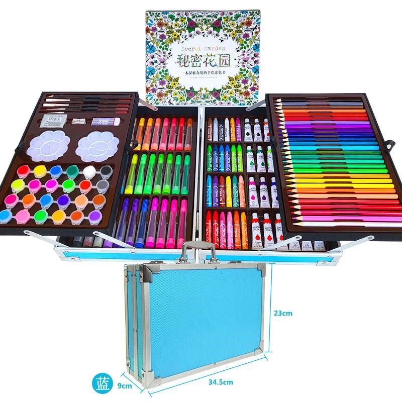 儿童画画工具套装画笔模板小学生水彩笔绘画美术学习用品生