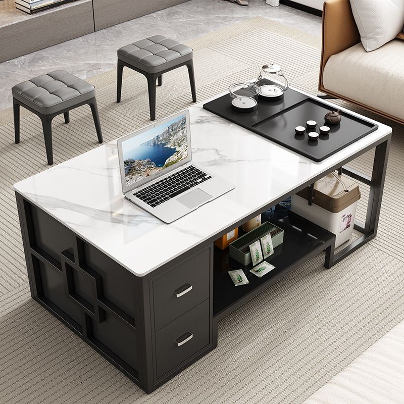 岩板功夫茶几现代简约客厅家用自动上水茶具办公泡茶茶桌茶台一体