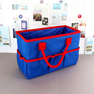 教师收纳袋折叠上课可携式手提袋大容量文具袋课堂玩具整理分类教