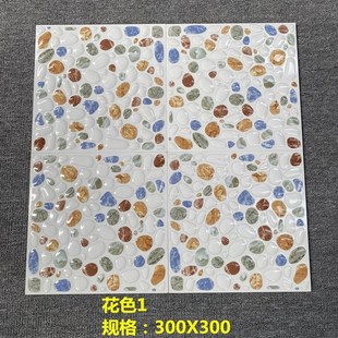 300x300厨房洗手间鹅卵石小花砖室内网红爆款小地砖