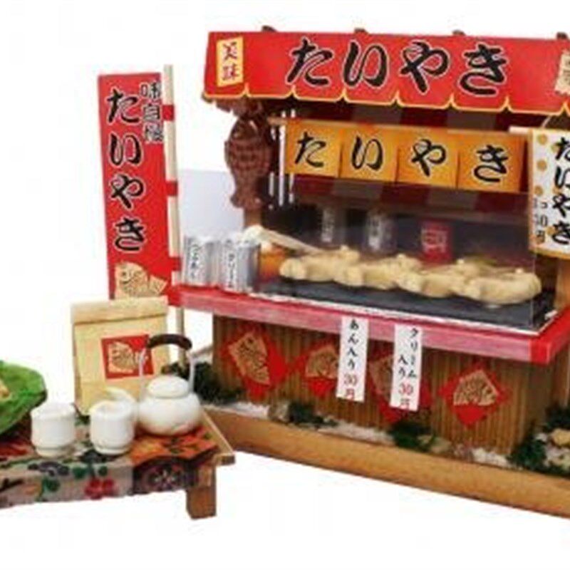 DIY迷你小屋 娃l娃屋 模型屋 迷你店铺 手工材料包昭和摊贩/鲷鱼