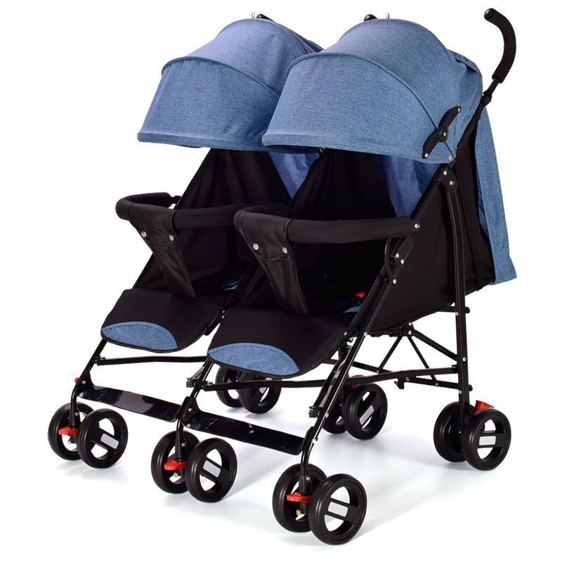 双胞胎婴儿推车可坐可躺新生儿手推车小孩双人儿童推车轻便携折叠