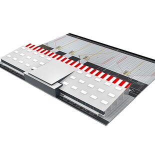 1:400  客机模型 展示 货站机场图纸  成品木质地台(不含货站)