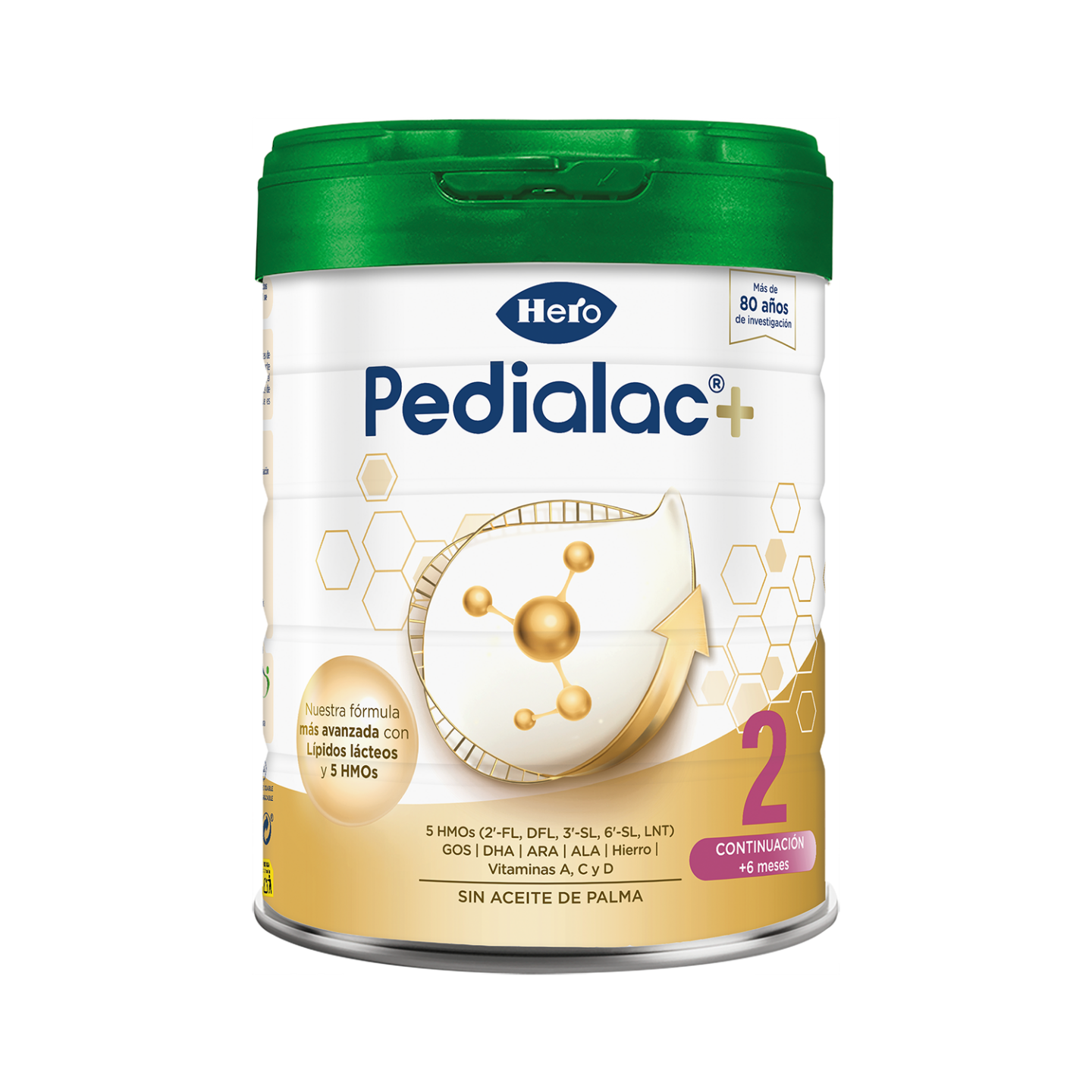 西班牙Hero pedialac+金钻奶粉5HMO 2段 6-12个月800g