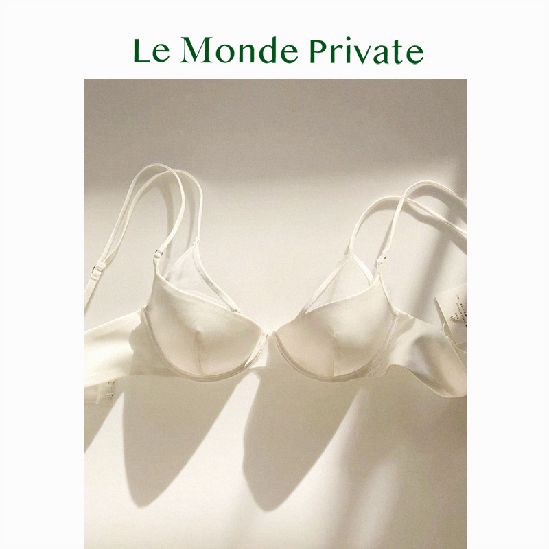 LeMondePrivate「几简Simplify」钛合金记忆钢圈真丝双肩带文胸