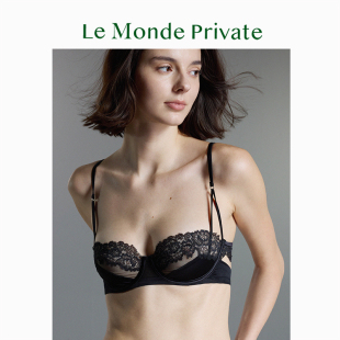 「丝逸Silk系列」 奢华真丝拼列维斯蕾丝软钢圈文胸