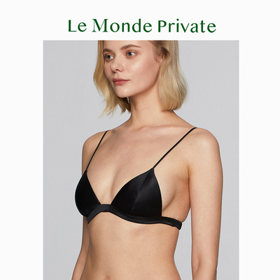 「丝逸Silk系列」舒适无钢圈细肩带法式真丝三角杯文胸