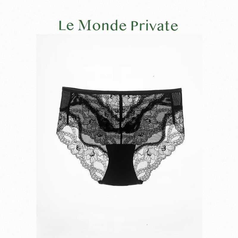 「感官Sensuality系列」小众性感透气轻收腹全蕾丝棉底档小平角裤,女士内衣/男士内衣/家居服,女三角裤,淘宝优惠券,粉丝福利购,淘宝优惠卷