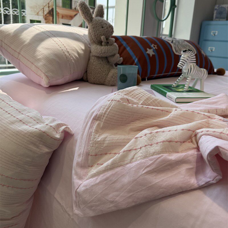 ins星空米粒星粉夏凉被单双人被芯全棉提花面料空调被子芯四件套,床上用品,化纤被,淘宝优惠券,粉丝福利购,淘宝优惠卷