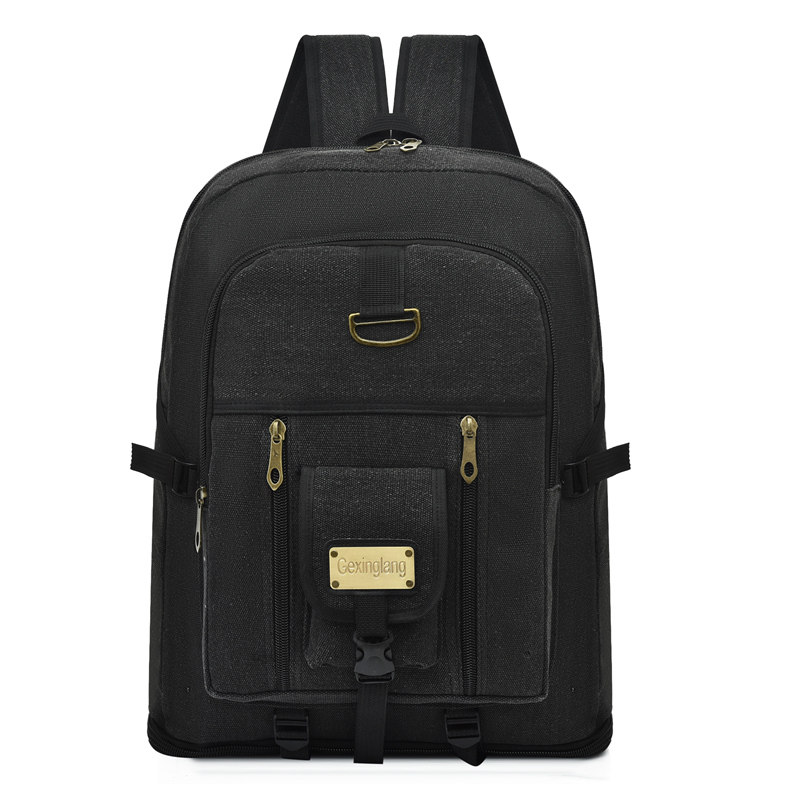 新款加厚帆布大容量背包男双肩包女包旅游行李包运动户外登山大包