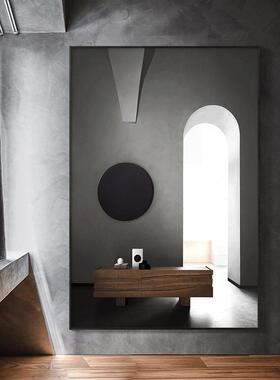 现QB202010代简约玄关装画挂极简风格发沙后面饰的画空间延伸艺术