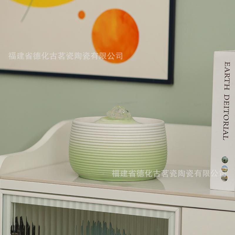 流水摆件装循环水流动水器饮自动猫咪宠物水用喝品JQP家居饰滴水