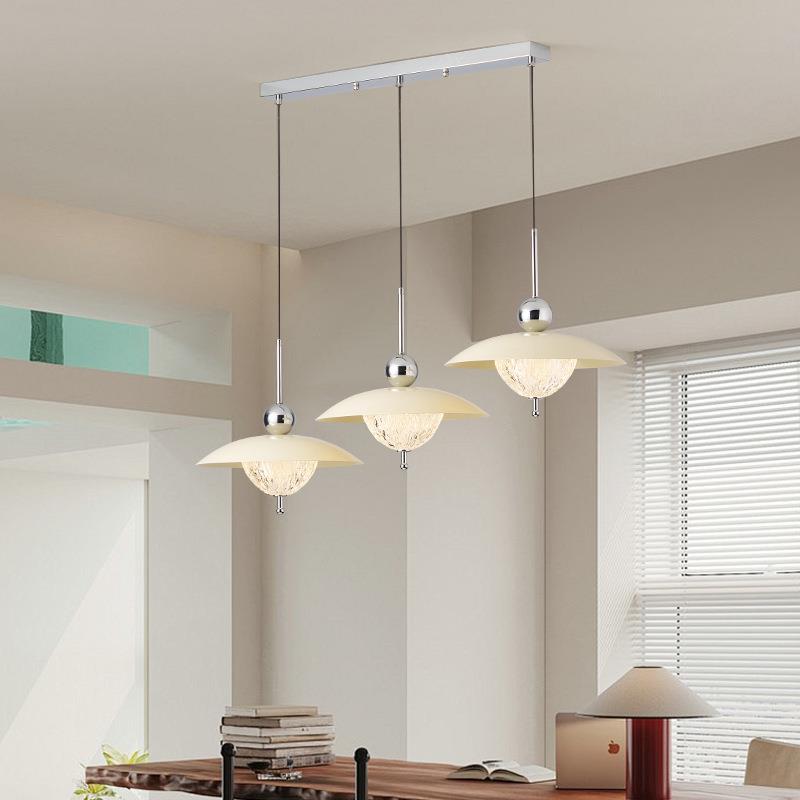简约592飞碟吊灯餐厅吧台灯现奶油厅餐饭桌灯感玄护关眼代灯具