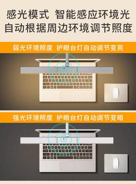 智能感光防幕灯高30977色眩光梯形显学习工作护屏眼灯电脑补光夹