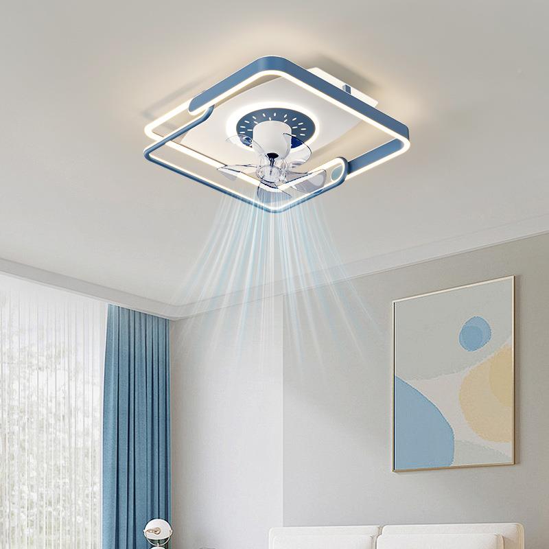 严选】风扇间灯【520现代简约静音摇头电扇一体女吸顶灯男孩孩房