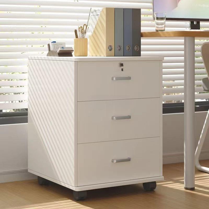 木质物文件GZG柜办室带锁小公子移动收纳柜抽屉柜带轮桌下储柜柜