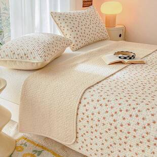 防滑垫床单全棉榻米纯棉床盖加厚床盖三榻件套绗棉新纯棉双面夹款