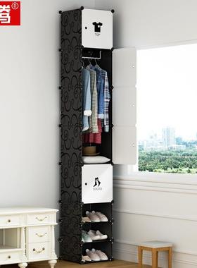 布柜易组布衣XQ03-YGX柜合柜子单人宿舍卧室组装2米加高储物简窄