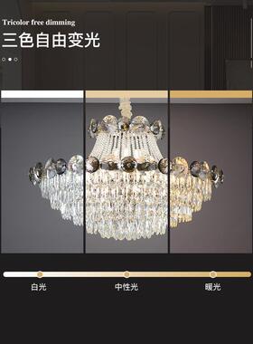 轻奢法式水晶客厅吊灯美式奢高档墅餐厅卧室20欧25年FTLQ0000新别