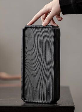 白蜡木炭烧壶台承干泡紫砂壶托底座台茶茶壶托盘茶承盘复古GR-253