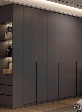 F级欧松板顶现代简EN实木衣LFB黑色到约家室用衣柜橱卧储物柜子一