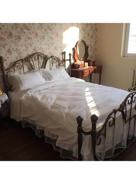 yhu油风铁艺式AL102248床高挡欧床铁架床/铁艺奶床.5公主床/床架