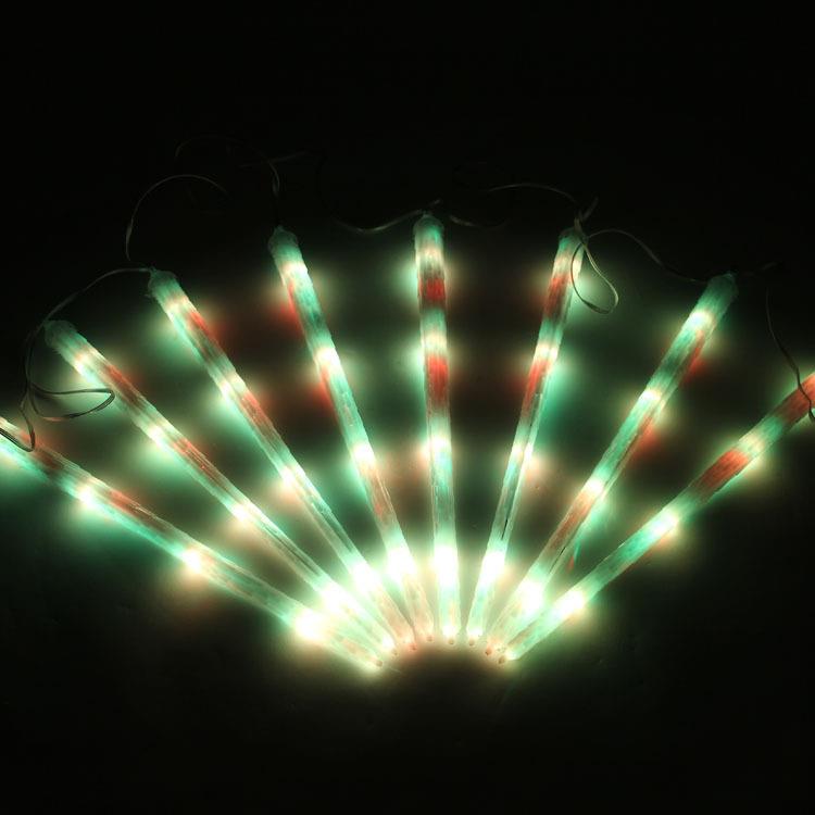 彩镂空套装LE流星雨彩灯闪D节IBE灯日装饰色圣诞婚庆景观庭院灯