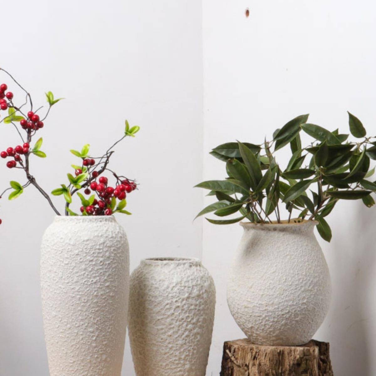 花景德装陶瓷白色花瓶家居客厅餐厅桌面插摆件现代简约镇创意F975