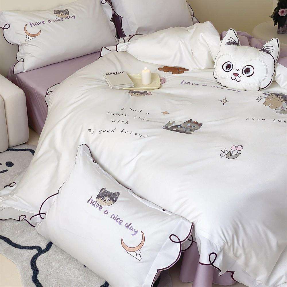 送抱被枕XY-9可卡通爱风澳棉四件套少心床单套女床上用品