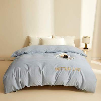 全棉磨毛被套单件229x230纯棉简约被罩220x250x230被单248x248cm