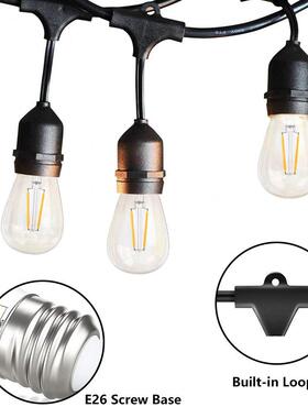 E7灯插电S14灯串5LEDS14LED梨形灯泡装扮2圣诞节日庭院1草坪装饰