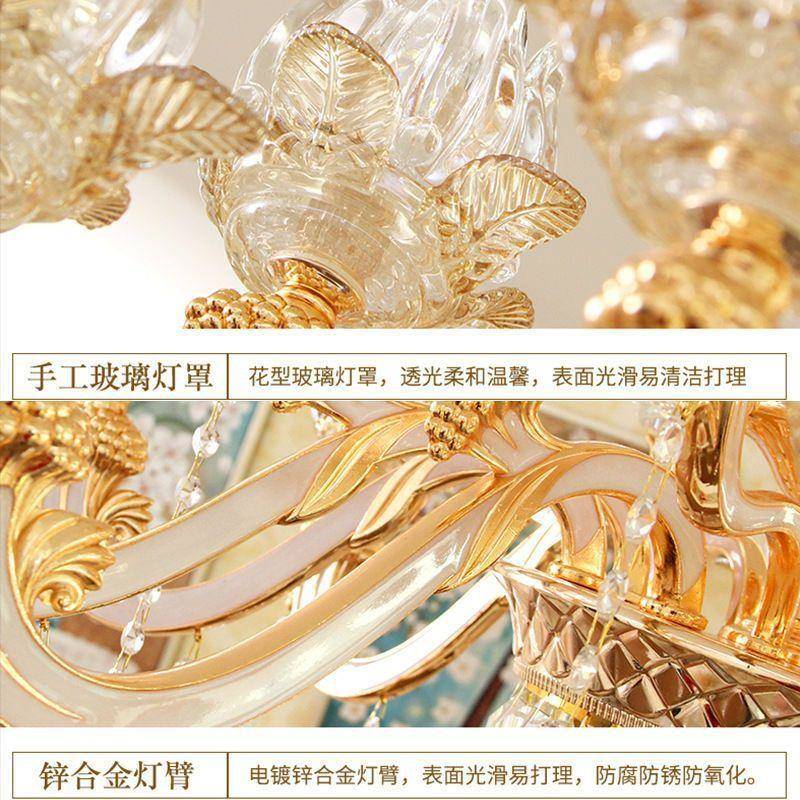 欧式客室厅吊灯轻奢豪华卧K水晶温馨浪漫餐9厅吊灯138灯广东古镇