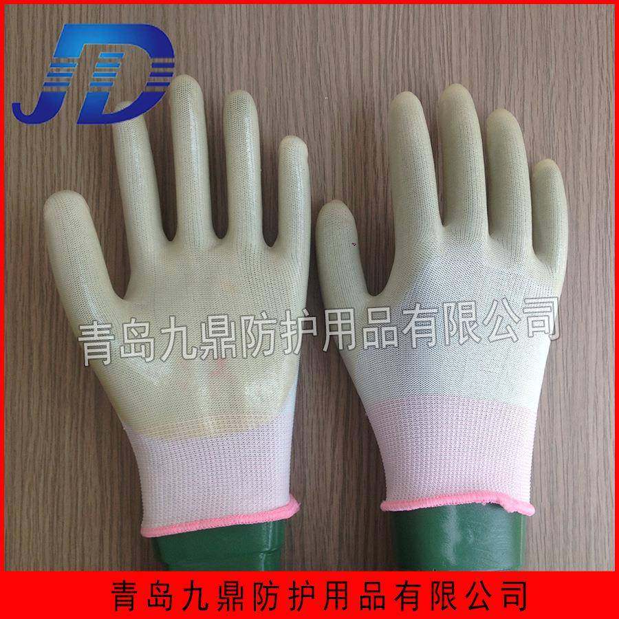 PVC浸耐IPK胶护劳保手套耐油耐酸碱劳胶保手套磨半挂手部防用品
