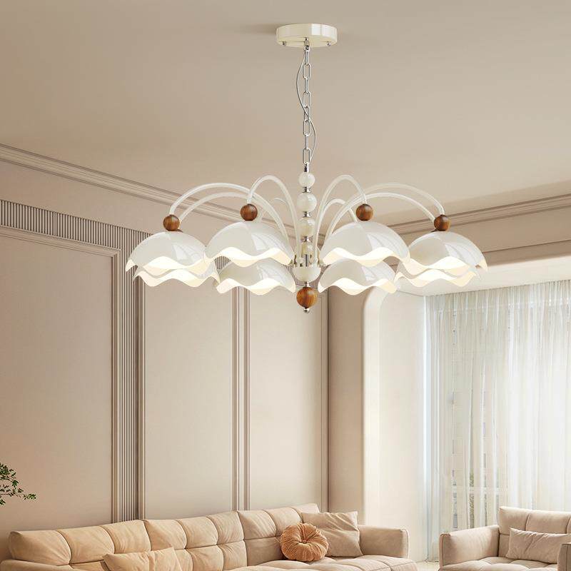 奶油风客厅吊灯0225新款古星592轨飞碟法式复大厅主灯气中大古餐