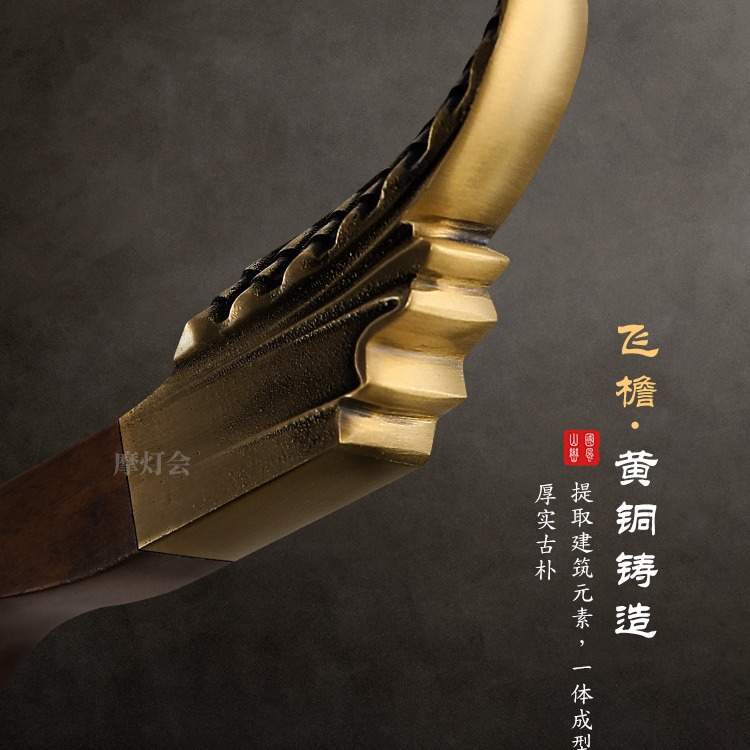 2024新款胡桃木全铜吊灯中国风餐厅禅意茶室新中式led灯具