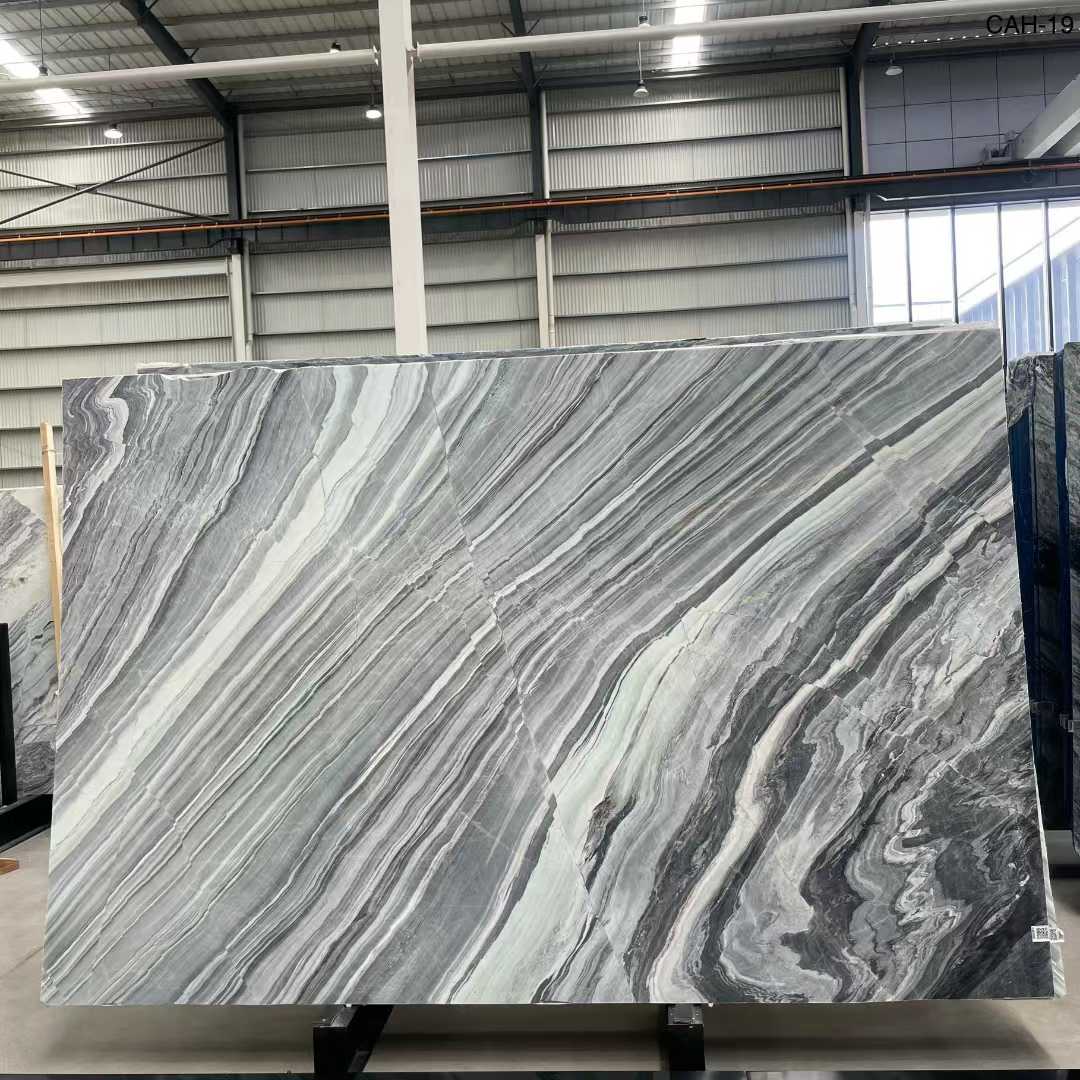 天然大理石冰岛蓝 背景墙面石材窗台大理石餐桌面橱柜面