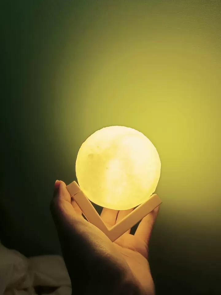库存 3D月球灯 月亮灯台灯 浪漫氛围床头灯 当配件不包好坏