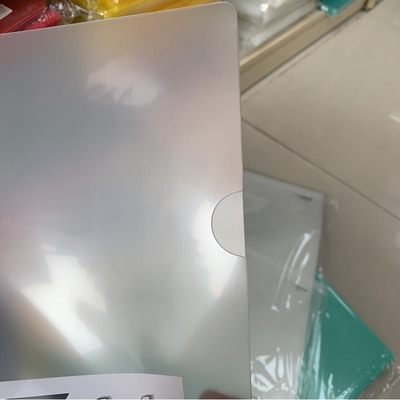 港式FC/F4透明文件夹彩色L型文件套塑料资料夹单页夹E355报告夹