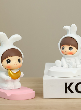 创意手机支架桌面可爱宇航员卡通款支撑架子床头上懒人托架小摆件