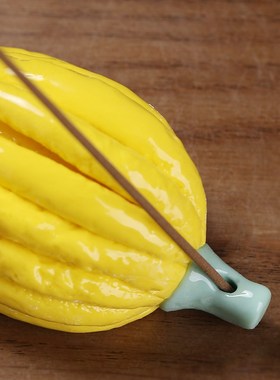 陶瓷新中式手工佛手瓜禅意桌面装饰工艺品书房镇纸茶室茶宠小摆件